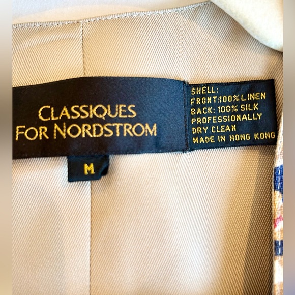 Classiques For Nordstrom Tapestry Vintage Vest Woman's Size Medium Linen Flowers - Picture 8 of 9